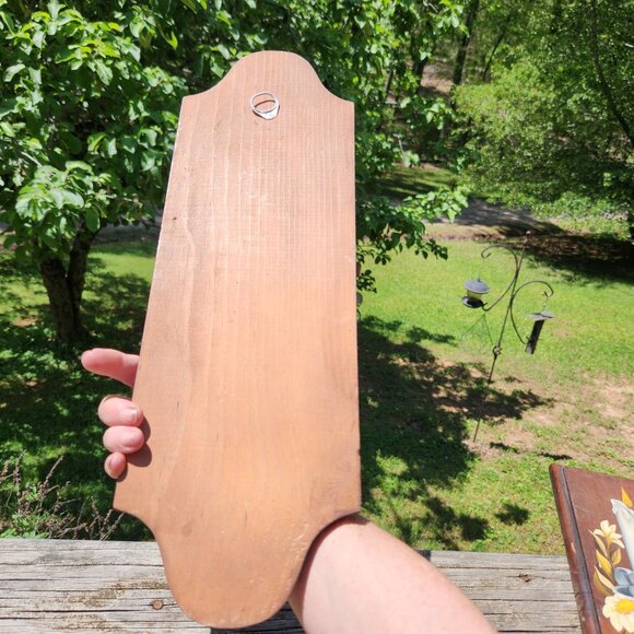 Vintage Hand Painted Floral & Candle Wood Wall Decor Set Farmhouse, Country, Rus - Picture 10 of 11